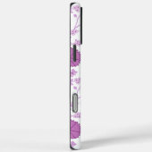 Jacobean Floral Big Pattern Pinks op wit Case-Mate iPhone Case (Achterkant / Rechts)