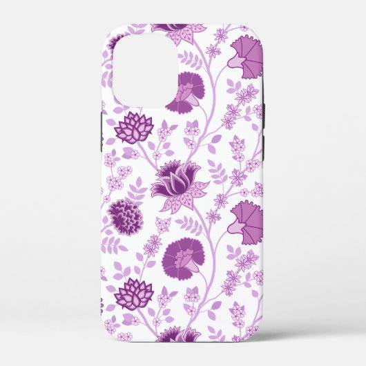 Jacobean Floral Big Pattern Pinks op wit Case-Mate iPhone Case (Achterkant)