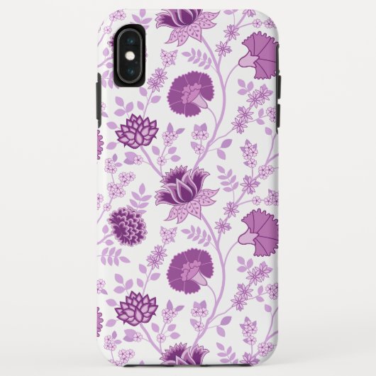 Jacobean Floral Big Pattern Pinks op wit Case-Mate iPhone Case (Achterkant)