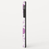 Jacobean Floral Big Pattern Pinks op wit Case-Mate iPhone Case (Achterkant/links)