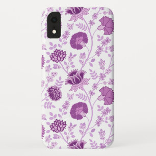Jacobean Floral Big Pattern Pinks op wit iPhone XR Hoesje