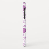 Jacobean Floral Big Pattern Pinks op wit Case-Mate iPhone Case (Achterkant/links)