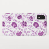 Jacobean Floral Big Pattern Pinks op wit Case-Mate iPhone Case (Achterkant (horizontaal))