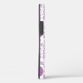 Jacobean Floral Big Pattern Pinks op wit Case-Mate iPhone Case (Achterkant / Rechts)