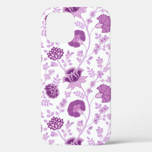 Jacobean Floral Big Pattern Pinks op wit iPhone 12 Pro Hoesje