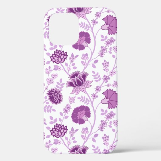 Jacobean Floral Big Pattern Pinks op wit Case-Mate iPhone Case (Achterkant)