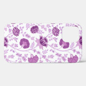 Jacobean Floral Big Pattern Pinks op wit Case-Mate iPhone Case (Achterkant (horizontaal))