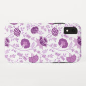 Jacobean Floral Big Pattern Pinks op wit Case-Mate iPhone Case (Achterkant (horizontaal))