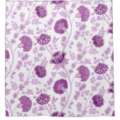 Jacobean Floral Big Pattern Pinks op wit Douchegordijn (Voorkant)