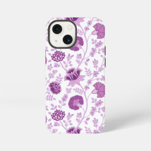 Jacobean Floral Big Pattern Pinks op wit iPhone 13 Mini Hoesje