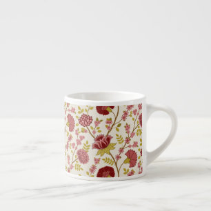 Jacobean Floral Big Pattern Reds Pinks Gold Cream Espresso Kop