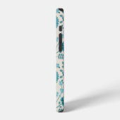 Jacobean Floral Big Pattern Teals op Cream iPhone Hoesje (Linkerkant)