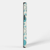 Jacobean Floral Big Pattern Teals op Cream iPhone Hoesje (Rechterkant)
