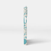 Jacobean Floral Big Pattern Teals op Cream iPhone Hoesje (Rechterkant)