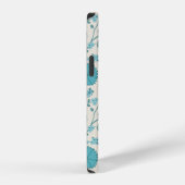 Jacobean Floral Big Pattern Teals op Cream iPhone Hoesje (Rechterkant)