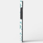 Jacobean Floral Big Pattern Teals op wit Case-Mate iPhone Case (Achterkant / Links)