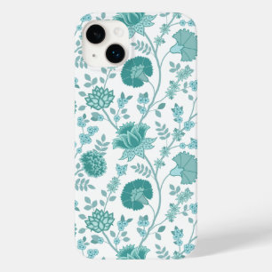 Jacobean Floral Big Pattern Teals op wit Case-Mate iPhone 14 Plus Hoesje