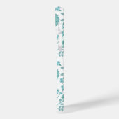 Jacobean Floral Big Pattern Teals op wit Case-Mate iPhone Case (Achterkant / Links)