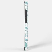 Jacobean Floral Big Pattern Teals op wit Samsung Galaxy Hoesje (Rechterkant)