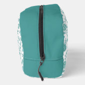 Jacobean Floral Big Pattern Teals op wit Toilettasje (Rechts)