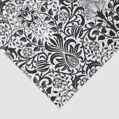 Jacobean Floral Damask, Black, White en Grey Tissuepapier (Detail)