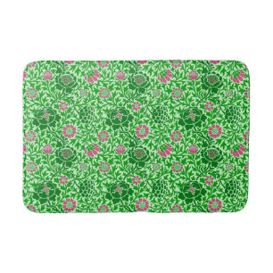 Jacobean Floral, Emerald en Lime Green Badmat