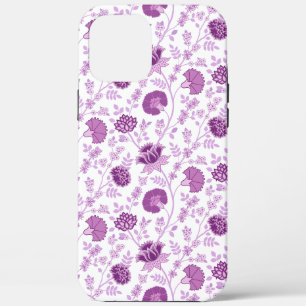 Jacobean Floral Herhaal Patroon Pinks op Wit iPhone 12 Pro Max Hoesje