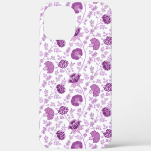 Jacobean Floral Herhaal Patroon Pinks op Wit iPhone 12 Pro Max Hoesje