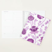 Jacobean Floral Lg Motif rose sur blanc (Devant avec enveloppe)