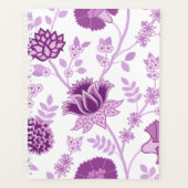 Jacobean Floral Lg Motif rose sur blanc (Devant)