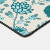 Jacobean Floral Lg Motif Teals sur Crème (Coin)