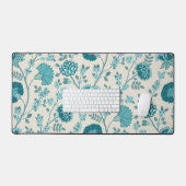 Jacobean Floral Lg Motif Teals sur Crème (Clavier et souris)