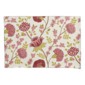 Jacobean Floral LG Pattern Reds Pinks Gold Cream Kussensloop (Voorkant-Links)