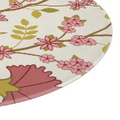 Jacobean Floral LG Pattern Reds Pinks Gold Cream Snijplank (Hoek)