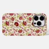 Jacobean Floral Pattern Reds Pinks Gold Cream Case-Mate iPhone Case (Achterkant (horizontaal))
