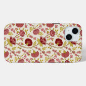 Jacobean Floral Pattern Reds Pinks Gold Cream Case-Mate iPhone Case (Achterkant (horizontaal))