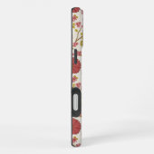Jacobean Floral Pattern Reds Pinks Gold Cream iPhone Hoesje (Rechterkant)