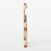Jacobean Floral Pattern Reds Pinks Gold Cream Samsung Galaxy Hoesje (Linkerkant)