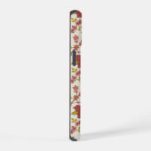 Jacobean Floral Pattern Rouge Rose Gold Crème (Côté droit)