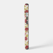 Jacobean Floral Pattern Rouge Rose Gold Crème (Côté gauche)