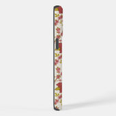 Jacobean Floral Pattern Rouge Rose Gold Crème (Côté droit)