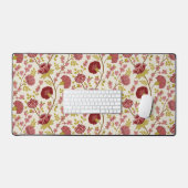 Jacobean Floral Pattern Rouge Rose Gold Crème (Clavier et souris)