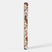 Jacobean Floral Pattern Rouge Rose Gold Crème (Côté droit)