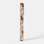 Jacobean Floral Pattern Rouge Rose Gold Crème (Côté droit)