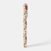 Jacobean Floral Pattern Rouge Rose Gold Crème (Côté droit)