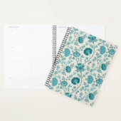 Jacobean Floral Pattern Teals op Cream Planner (Display)