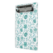 Jacobean Floral Pattern Teals op wit Mini Klembord (Angled2)