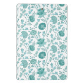 Jacobean Floral Pattern Teals op wit Mini Klembord (Achterkant)