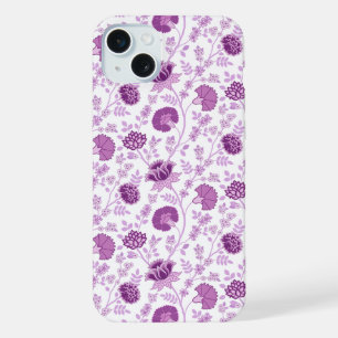 Jacobean Floral Répétition Motif Pinks sur Blanc