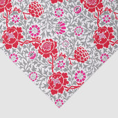 Jacobean Floral Wallpaper, Deep Red, Pink & Grey Tissuepapier (Detail)